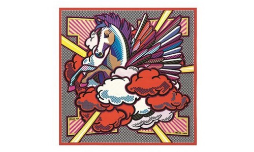 波普元素满载， HERMÈS 2015 秋冬丝巾系列